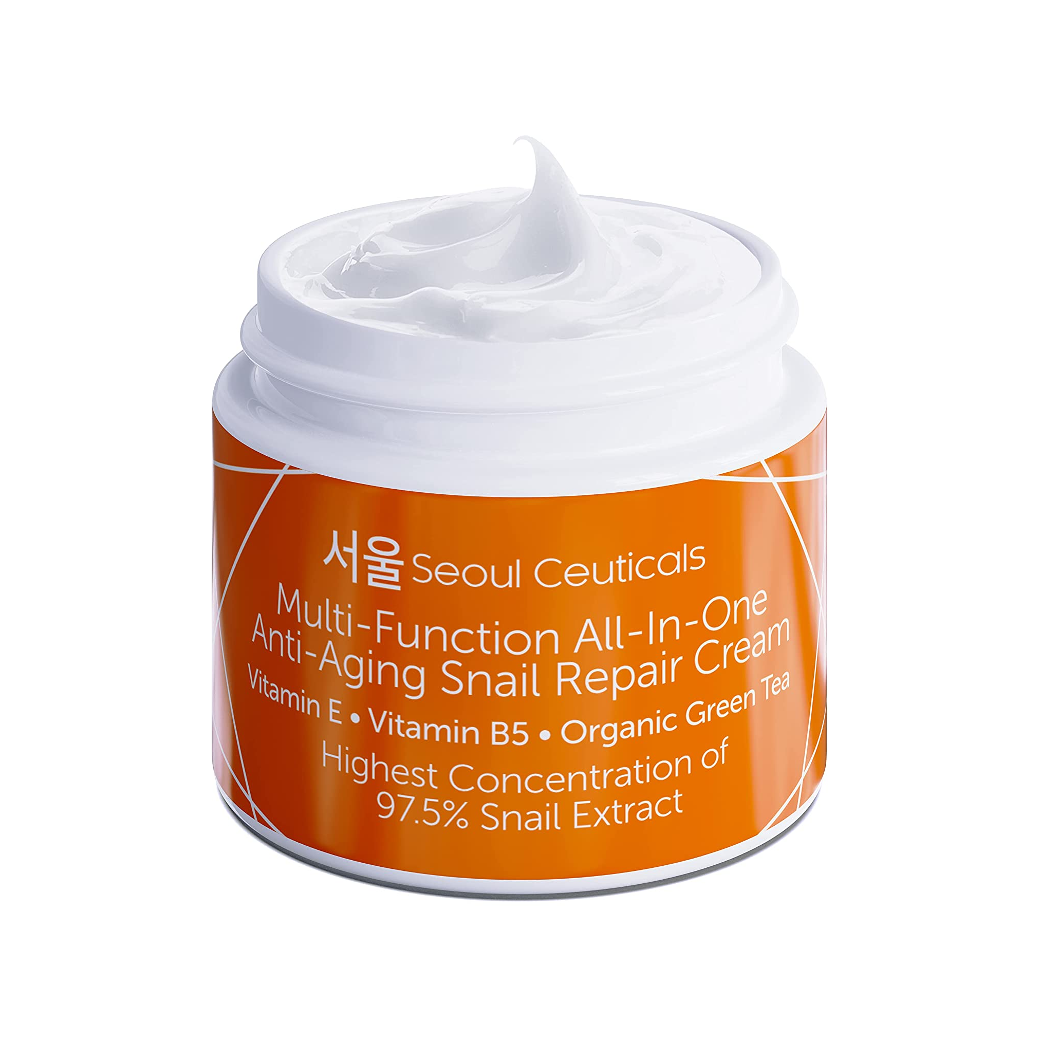 Korean Skin Care 97.5% Snail Mucin Moisturizer Cream - K Beauty Skincare Day & Night Snail Repair Cream Filtrate Cruelty Free 2Oz