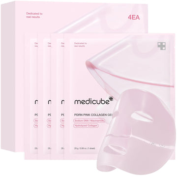 Salmon DNA PDRN Pink Collagen Jelly Gel Mask | Overnight Face Mask for Glass Glow Skin- Elasticity, Hydrating, Firming and Moisturizing | Korean Skincare, 28G, 4Ea